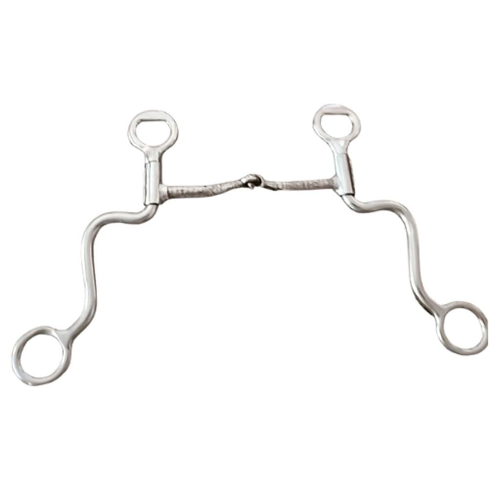 "S" Shank Western Show Bit Broken 4 3/4" Mouth Silver